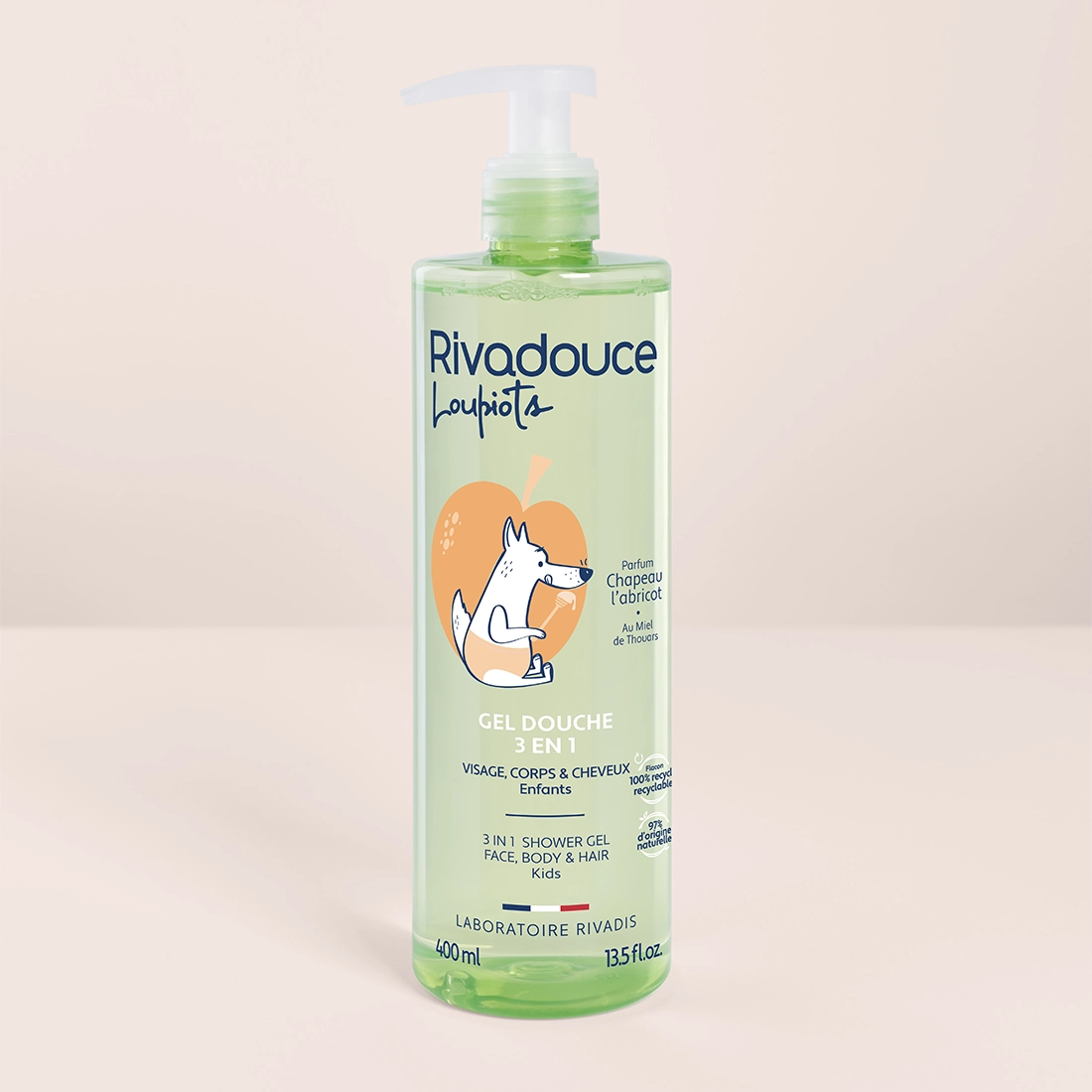 Gel douche 3en1 Loupiots Chapeau l'abricot 400ml